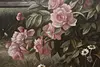 Garden Roses Vintage Original Oil Painting, Signed 61" (10)