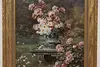 Garden Roses Vintage Original Oil Painting, Signed 61" (5)