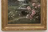 Garden Roses Vintage Original Oil Painting, Signed 61" (6)