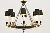 Georgian Swan Bouillotte Vintage Brass Chandelier, Crafts (6)