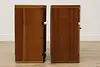 Pair Midcentury Modern Vintage Walnut Nightstands End Tables (11)