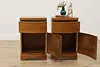 Pair Midcentury Modern Vintage Walnut Nightstands End Tables (4)