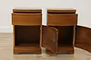 Pair Midcentury Modern Vintage Walnut Nightstands End Tables (5)