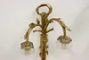 Pair of Vintage Brass Wall Sconce Lights, Flowers & Ribbons (7)