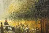 Paris Boulevard Vintage Original Oil Painting Signed 55" (11)