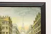 Paris Boulevard Vintage Original Oil Painting Signed 55" (5)