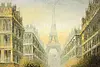 Paris Boulevard Vintage Original Oil Painting Signed 55" (8)