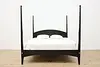 Traditional Vintage Ebonized King Size Poster Bed (2)