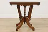 Victorian Antique Walnut & Ash Parlor, Entry or Center Table (6)