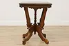 Victorian Antique Walnut & Ash Parlor, Entry or Center Table (7)