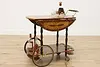 Italian Marquetry Vintage Rolling Tea, Bar or Dessert Cart (2)