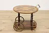 Italian Marquetry Vintage Rolling Tea, Bar or Dessert Cart (5)