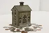 Victorian Antique Painted Cast Iron "Bank" Coin Bank (2)