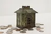 Traditional Antique Painted Cast Iron "Bank" Coin Bank (2)