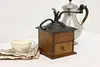 Farmhouse Antique Mahogany & Iron Coffee Mill or Grinder (2)