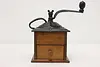 Farmhouse Antique Mahogany & Iron Coffee Mill or Grinder (6)