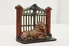 Guardian Lion Antique Painted Cast Iron Bookend (3)