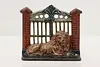 Guardian Lion Antique Painted Cast Iron Bookend (4)