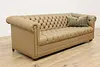 Chesterfield Vintage Tufted Leather Sofa or Couch (2)