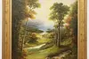 Country Sunset Vintage Original Oil Painting Humphrey 84.5" (4)