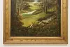 Country Sunset Vintage Original Oil Painting Humphrey 84.5" (5)