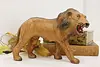 Roaring Lion Vintage Painted Leather Sculpture (2)