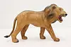 Roaring Lion Vintage Painted Leather Sculpture (4)