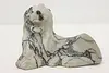 Carved Marble Statue Vintage Lion Sculpture (4)