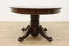 Victorian Antique Oak 4' Oval Dining Table Opens 85" Regal (10)