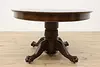 Victorian Antique Oak 4' Oval Dining Table Opens 85" Regal (8)