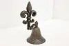 French Fleur de Lis Antique Patinated Iron Wall Door Bell (11)