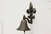 French Fleur de Lis Antique Patinated Iron Wall Door Bell (4)