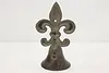 French Fleur de Lis Antique Patinated Iron Wall Door Bell (9)