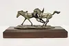 Wild Mustang Horses Bronze Sculpture on Walnut Base Shoop (5)