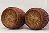 Pair of Vintage Chinese Lunch or Picnic Woven Baskets (14)