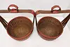 Pair of Vintage Chinese Lunch or Picnic Woven Baskets (5)