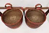 Pair of Vintage Chinese Lunch or Picnic Woven Baskets (6)