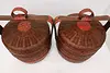 Pair of Vintage Chinese Lunch or Picnic Woven Baskets (7)