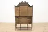 Art Nouveau Antique Carved Mahogany Etagere Display or Bar (13)