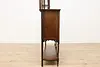 Art Nouveau Antique Carved Mahogany Etagere Display or Bar (16)