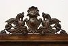 Italian Renaissance Antique Hall Bench Carved Dragons (18)