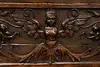 Italian Renaissance Antique Hall Bench Carved Dragons (19)