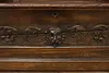 Italian Renaissance Antique Hall Bench Carved Dragons (23)