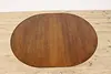 Midcentury Modern Vintage Walnut Dining Game Table Opens 80" (5)