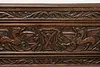 Renaissance Antique Oak Hall Bench, Carved Lions, Storage (15)