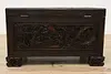 Chinese Teak Vintage Trunk or Chest, Carved Warriors, Medan (11)