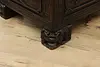 Chinese Teak Vintage Trunk or Chest, Carved Warriors, Medan (13)