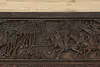 Chinese Teak Vintage Trunk or Chest, Carved Warriors, Medan (8)