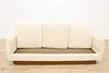 Midcentury Modern Vintage Danish Sofa or Couch, Teak Base (18)