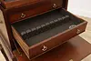 Georgian Vintage Mahogany Silver or Jewelry Chest, Hickory (16)